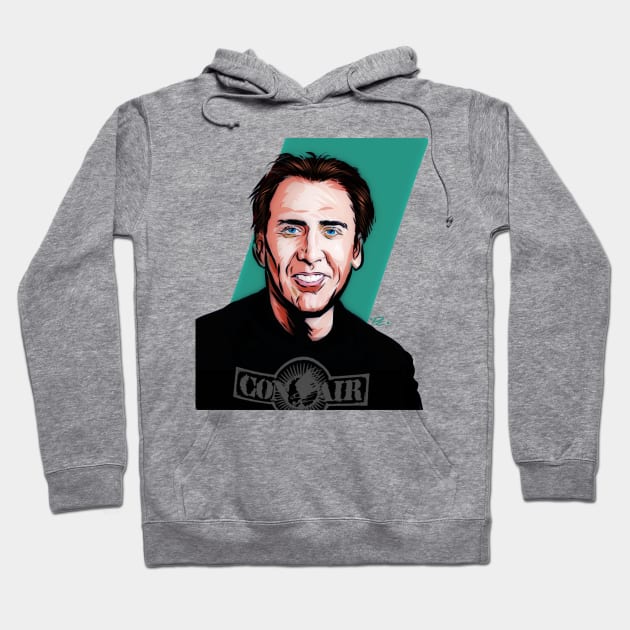 Nicolas Cage - An illustration by Paul Cemmick Hoodie by PLAYDIGITAL2020